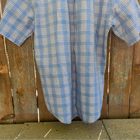 WRANGLER George Strait Men’s Blue White Plaid Short Sleeve Button Down Medium - Picture 6 of 7